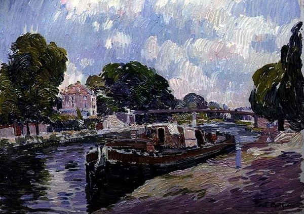 La barca sul canale, Bougival da Paul Mathieu