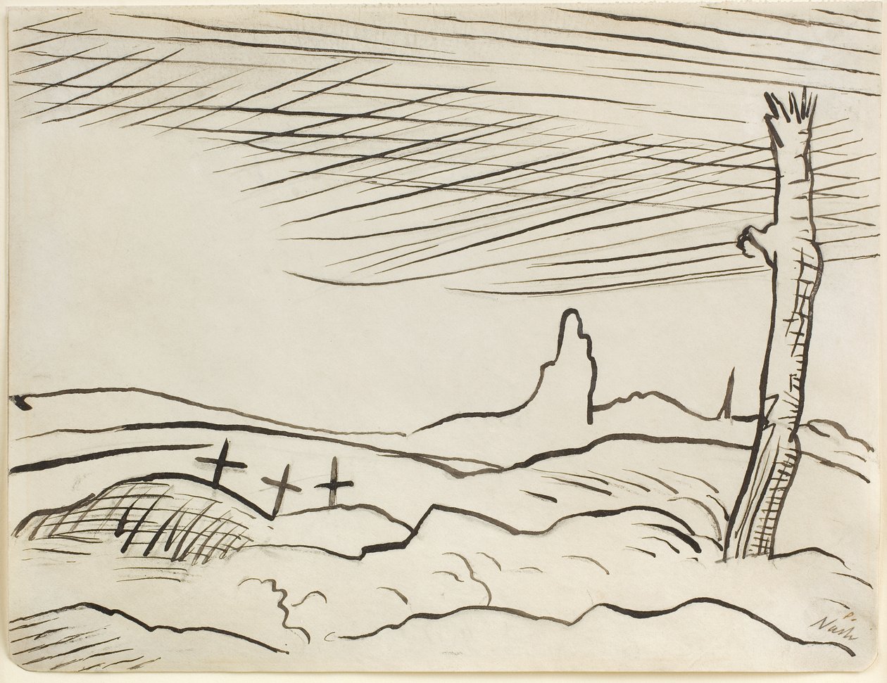 Campo di battaglia da Paul Nash