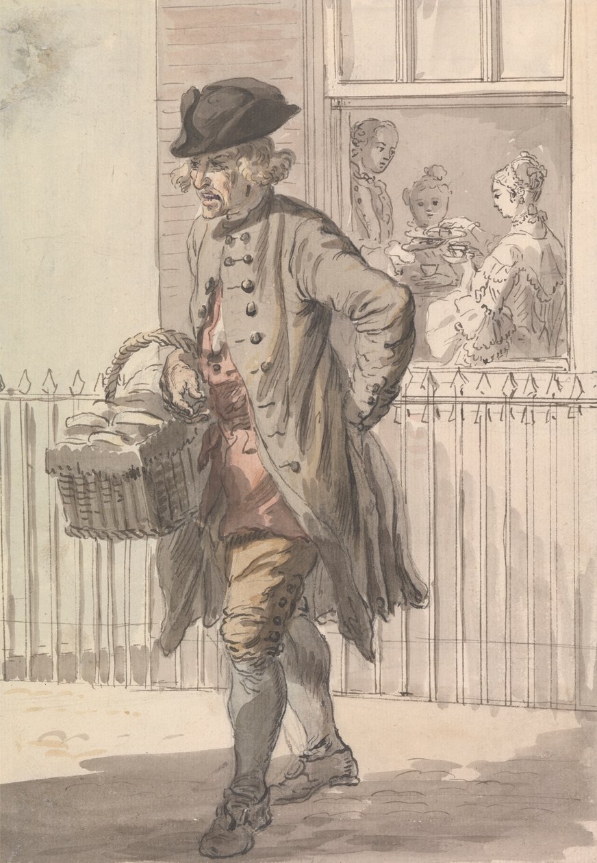 Grida di Londra: Un Venditore di Muffin da Paul Sandby