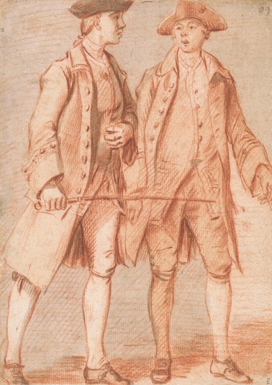 Due uomini, uno con una frusta da Paul Sandby