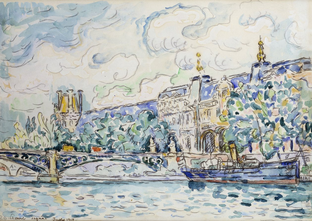 Le Palais du Louvre, 1910 da Paul Signac