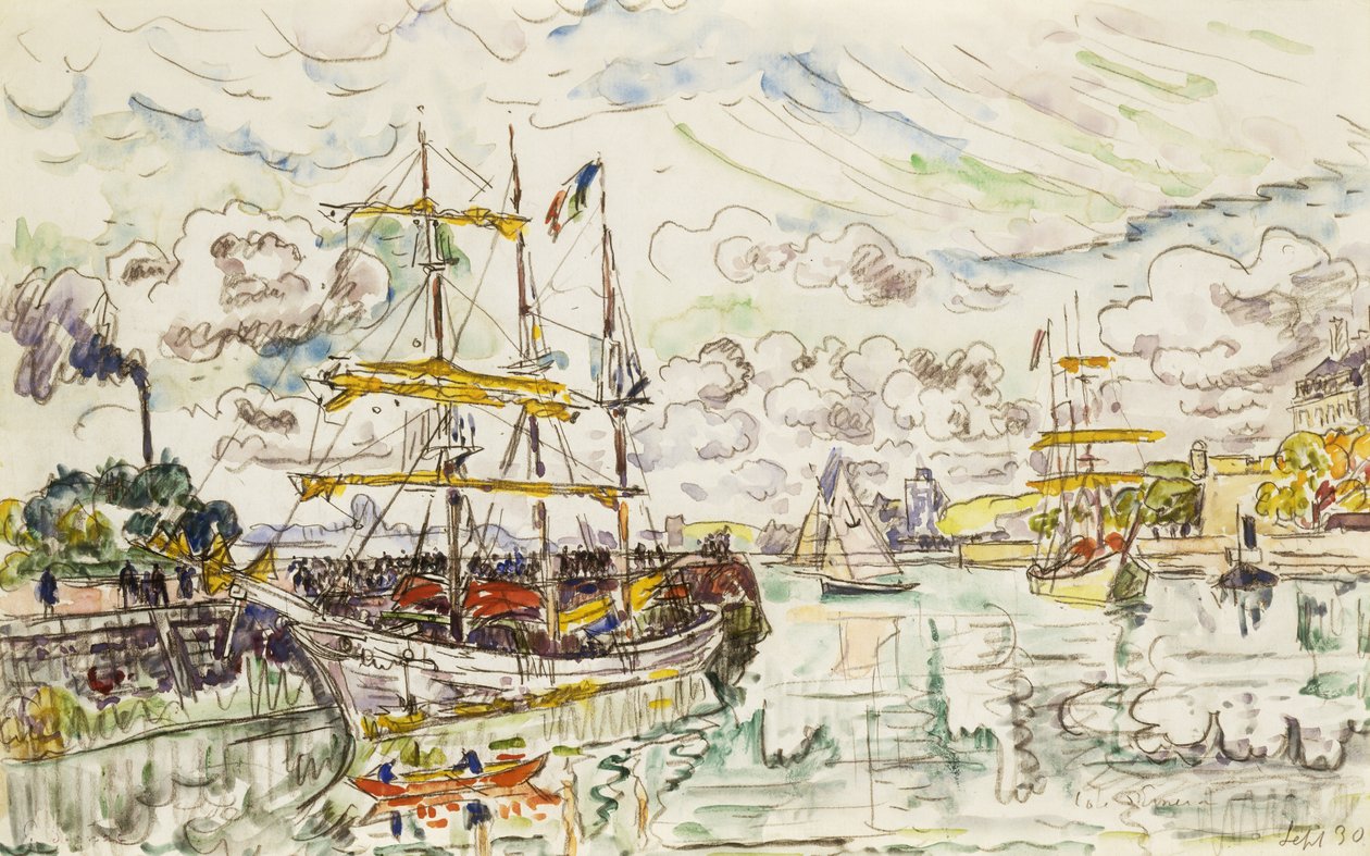 Il porto di Saint-Malo, 1930 da Paul Signac