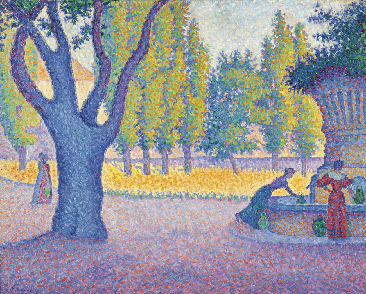 Saint-Tropez, fontana des Lices, 1895 da Paul Signac