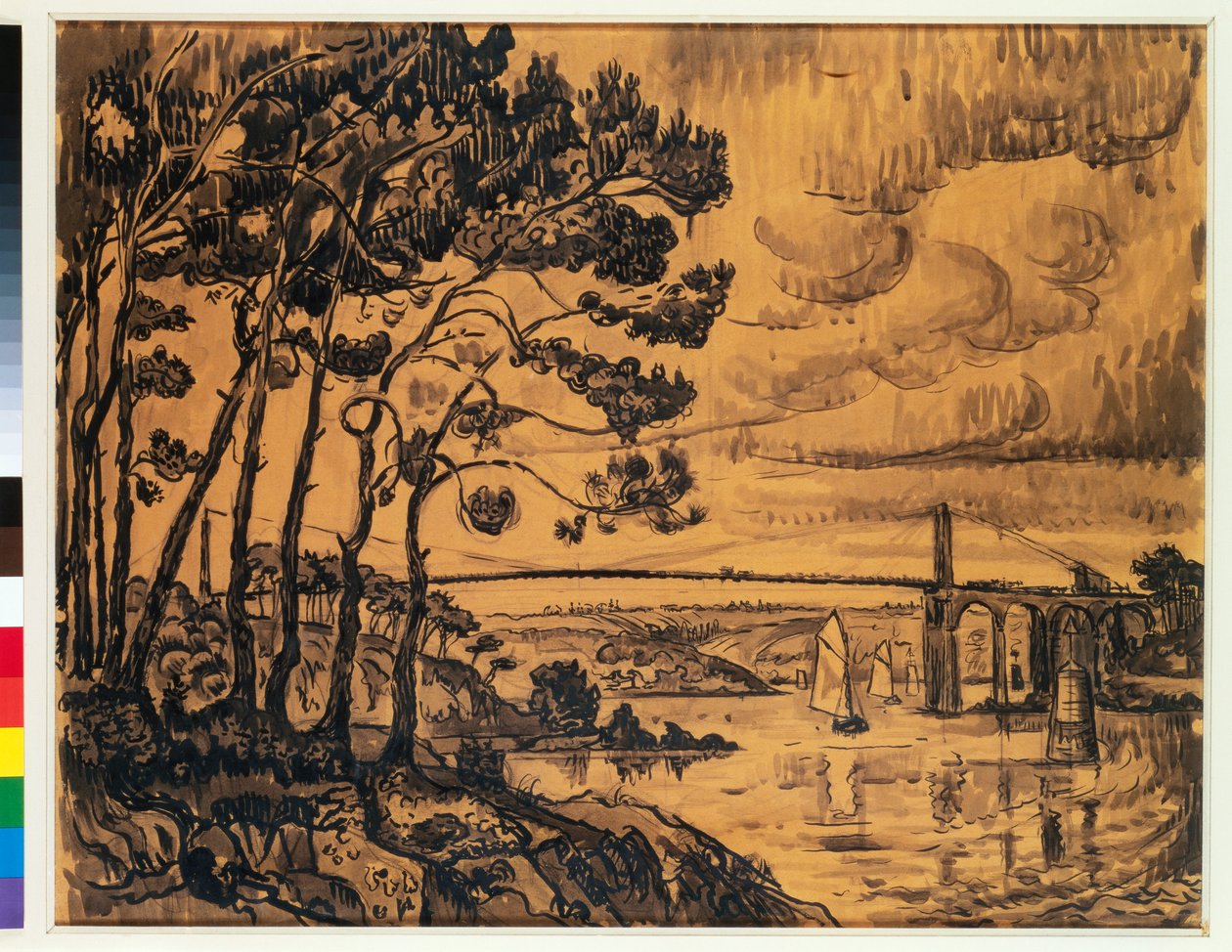 Il ponte di Lezardrieux, 1922 da Paul Signac