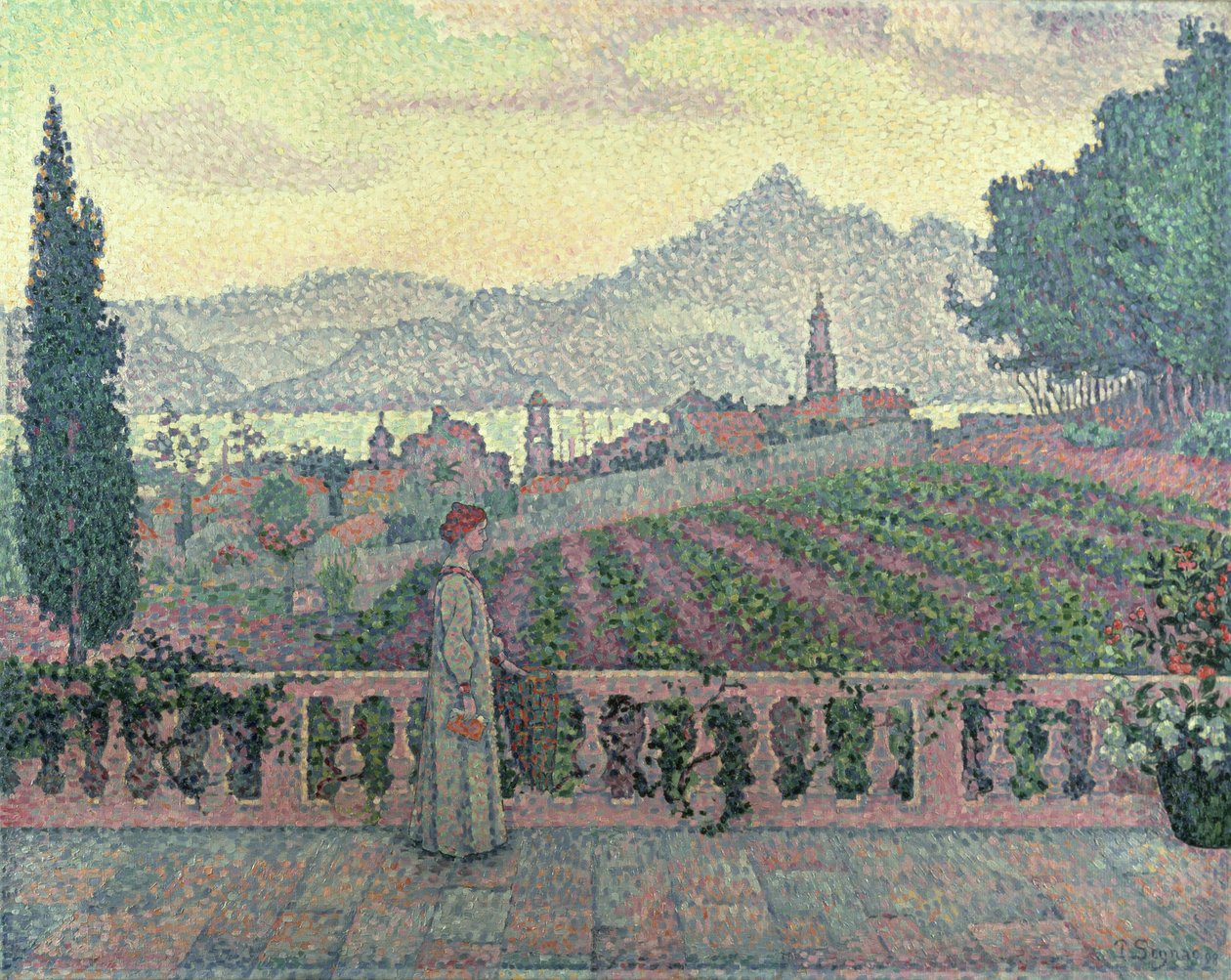 Donna sulla terrazza, 1898 da Paul Signac