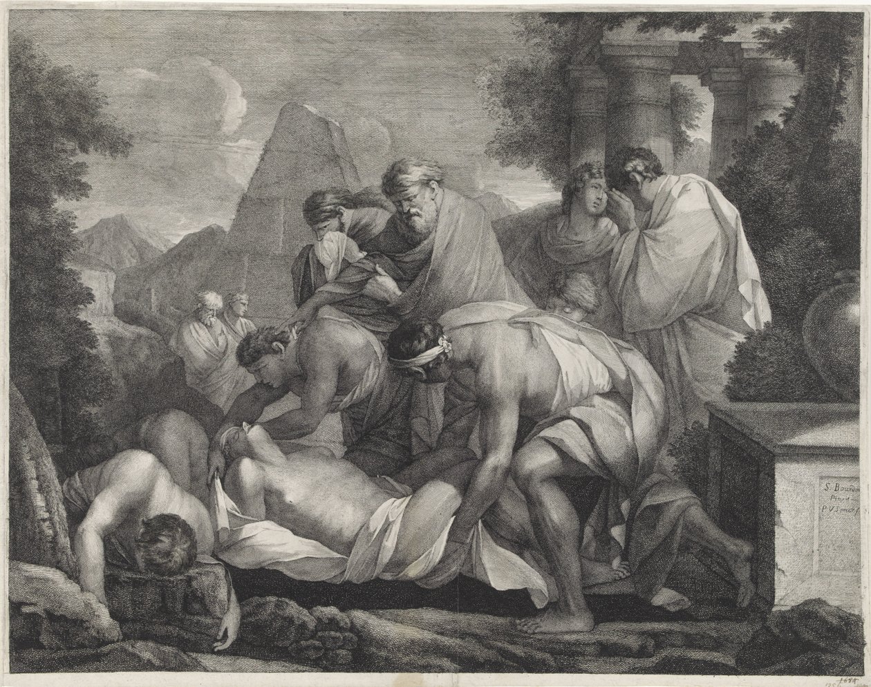 Tobia seppellisce i morti da Paul van Somer (II)