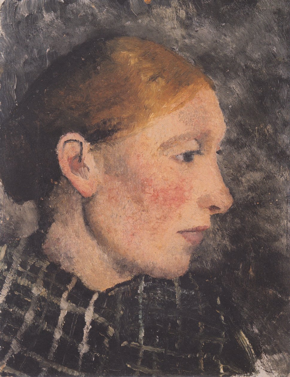 Testa di una contadina di profilo a destra da Paula Modersohn Becker
