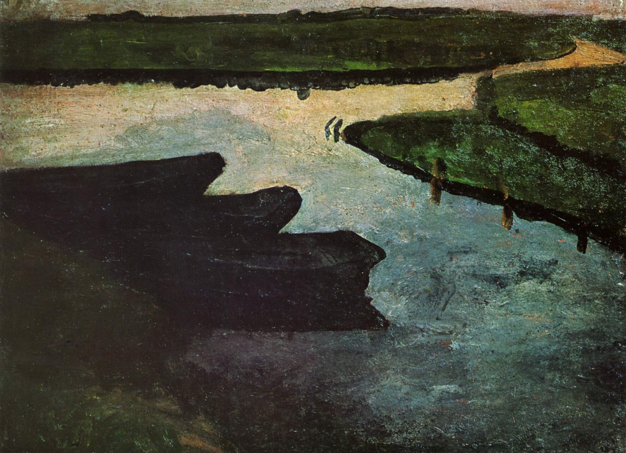 Canale di palude con barche di torba da Paula Modersohn Becker