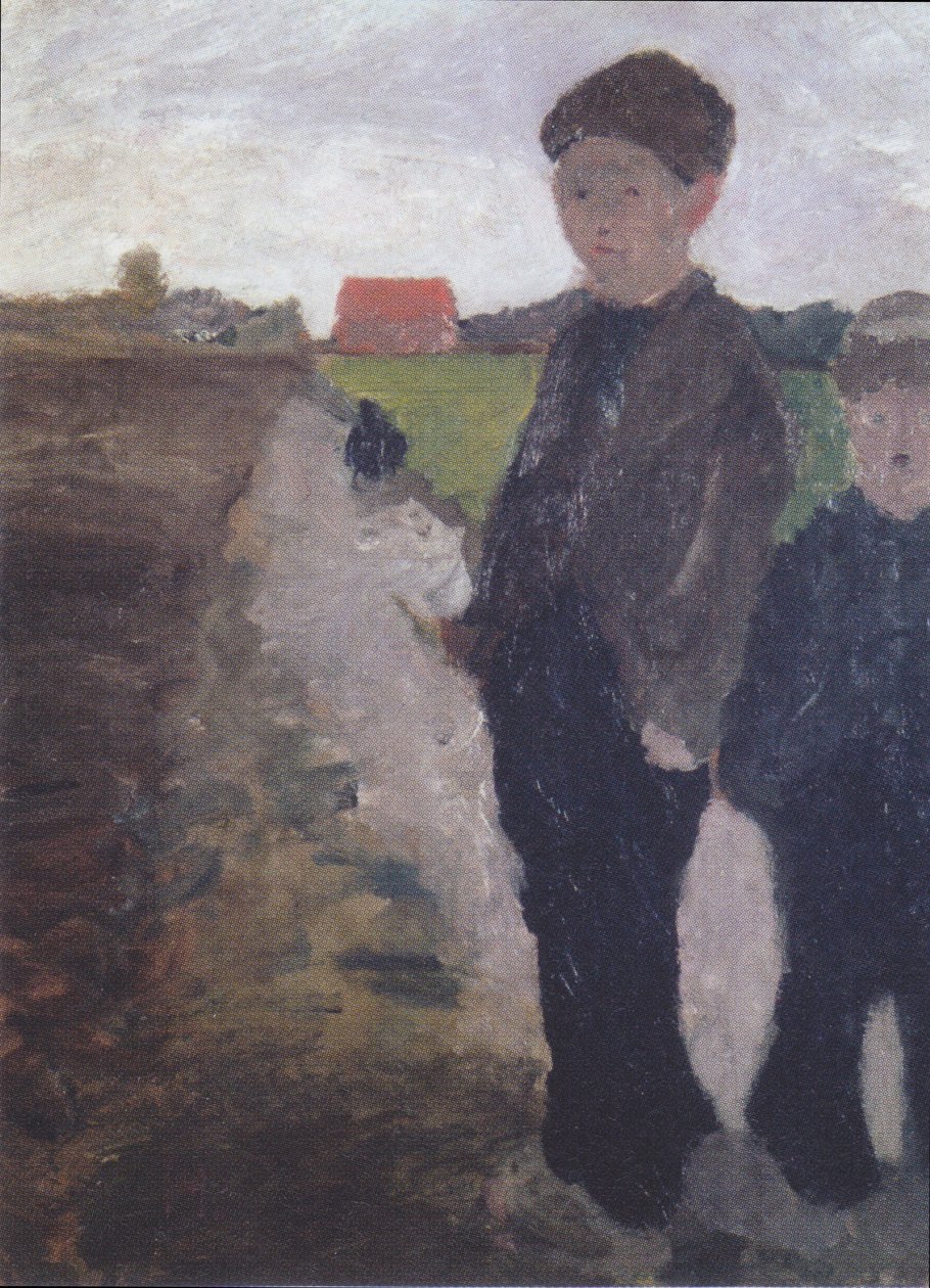 Due ragazzi al canale della brughiera da Paula Modersohn Becker