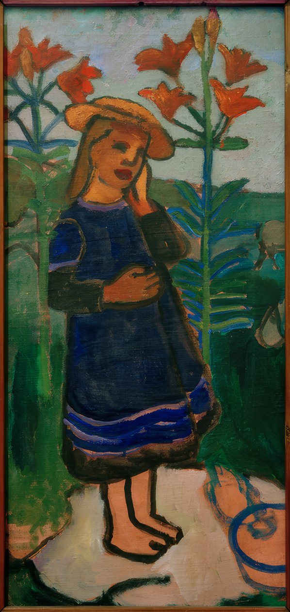 Elsbeth tra i gigli di fuoco da Paula Modersohn Becker