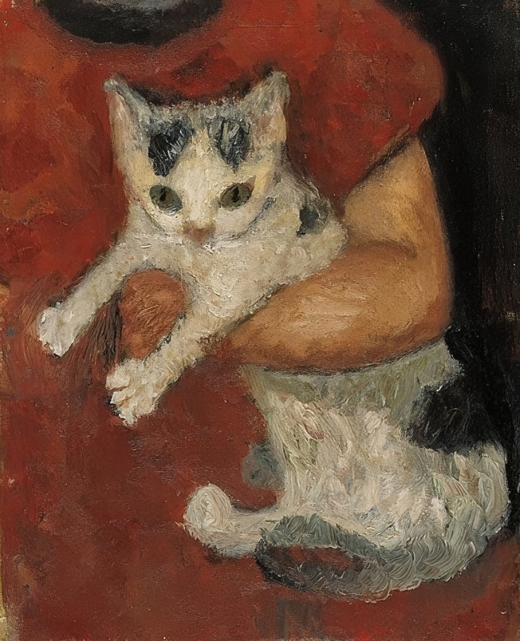 Gatto in un braccio di bambino. Circa 1903 da Paula Modersohn Becker