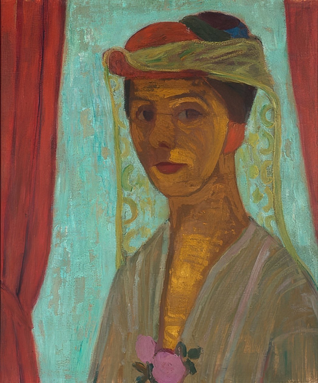 Autoritratto con cappello e velo da Paula Modersohn Becker