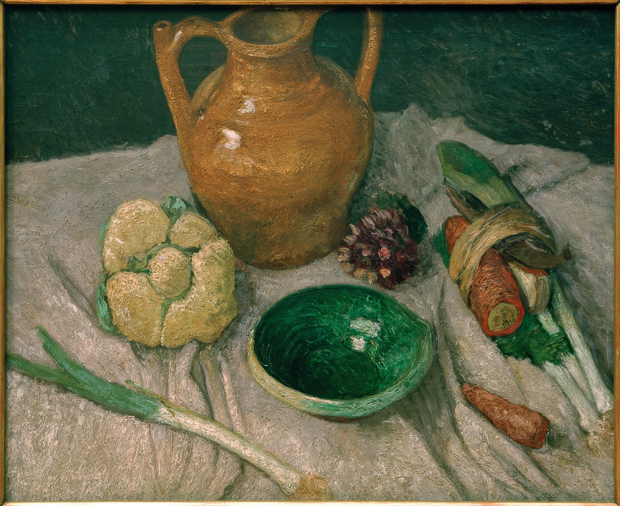 Natura morta con verdure e stoviglie di terracotta da Paula Modersohn Becker