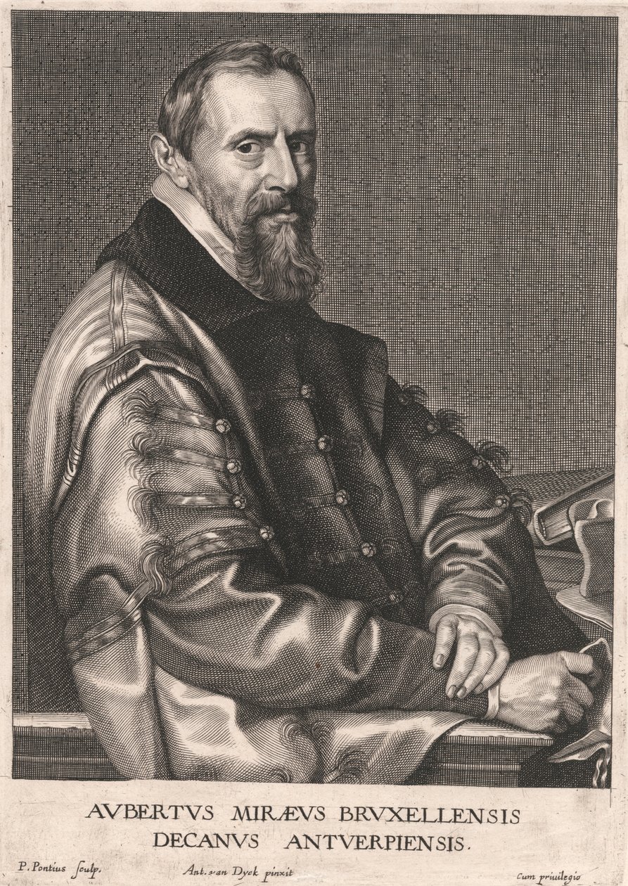 Aubertus Miræus Bruxellensis, Decano di Anversa da Paulus Pontius