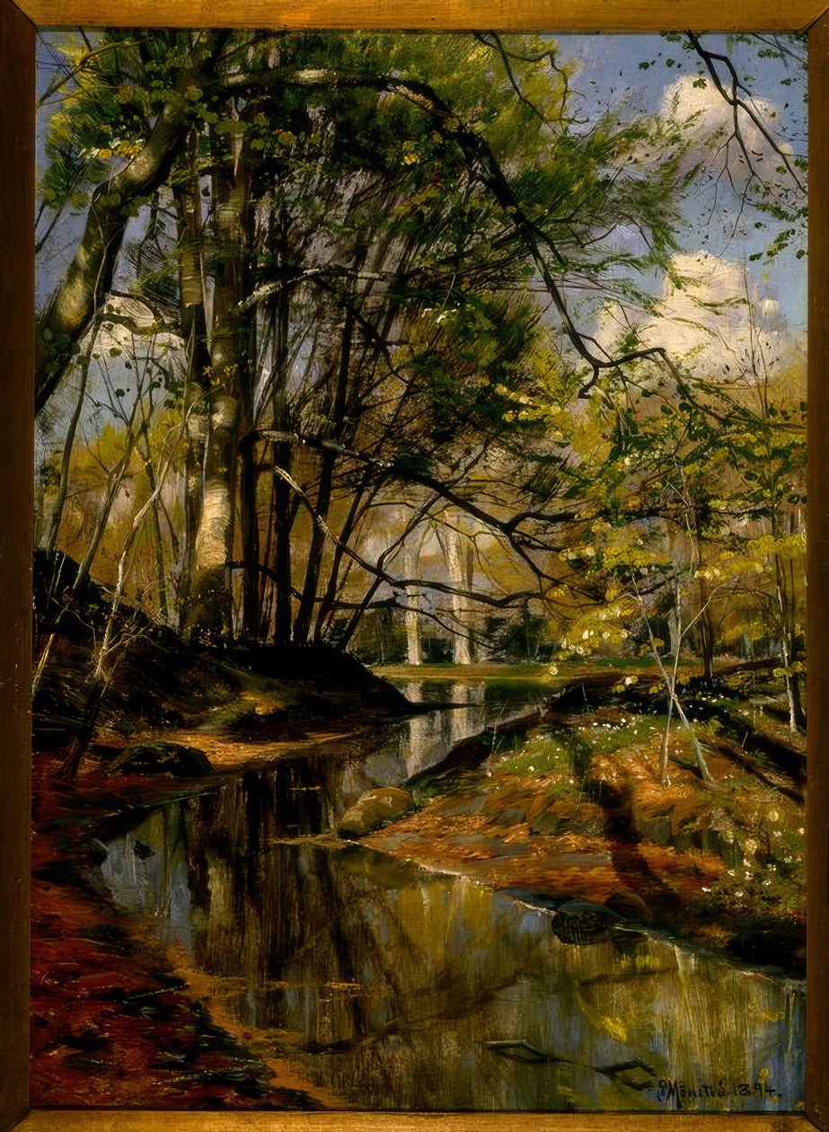 Ruscello nel bosco da Peder Monsted