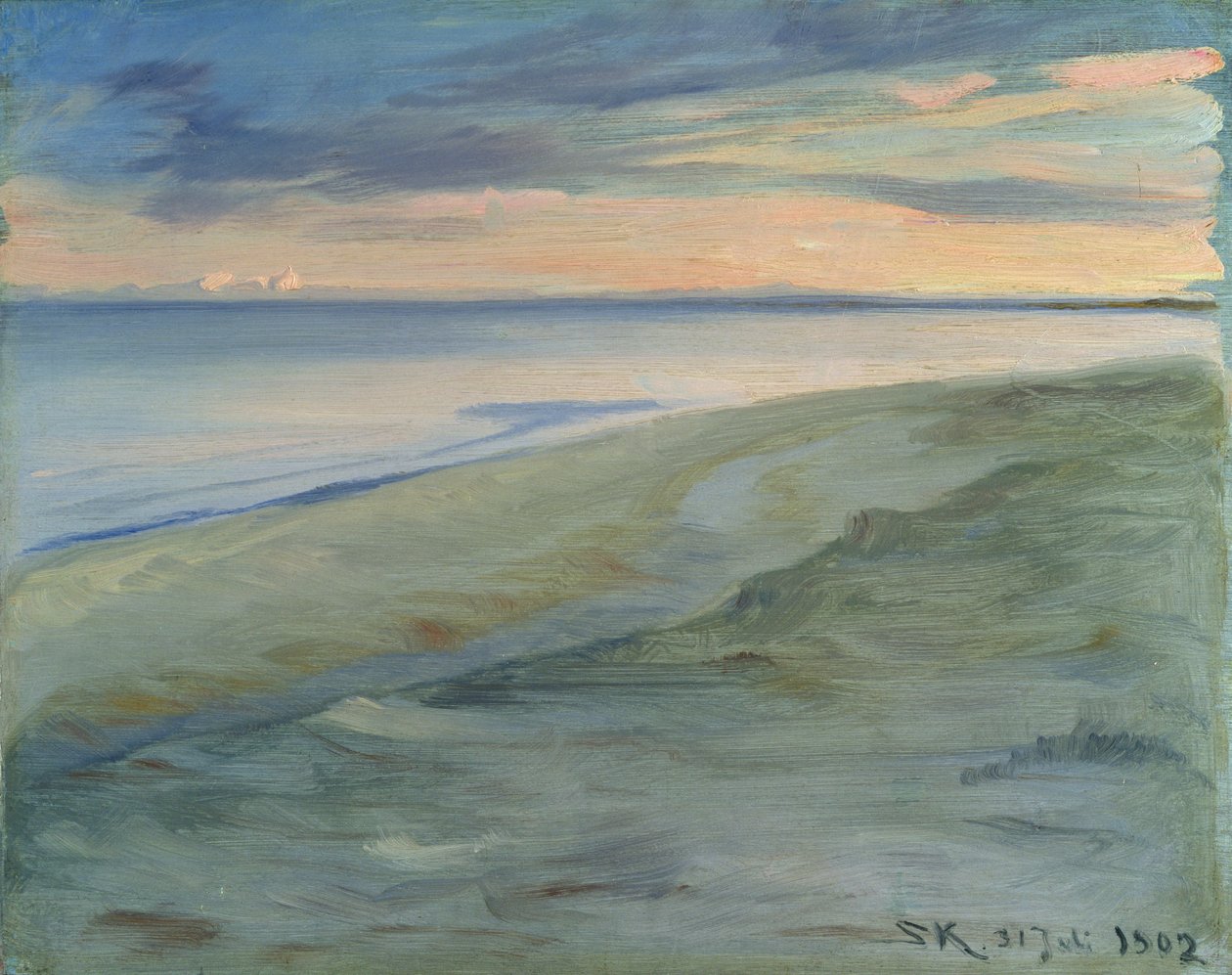 La Spiaggia, Skagen, 1902 da Peder Severin Krøyer