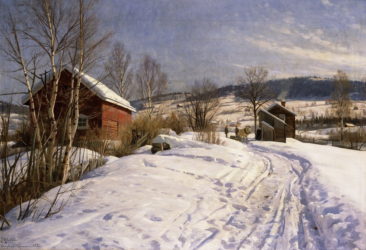 Paesaggio invernale, Lillehammer da Peder Monsted