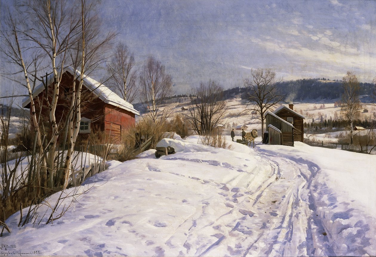 Paesaggio Invernale, Lillehammer da Peder Monsted