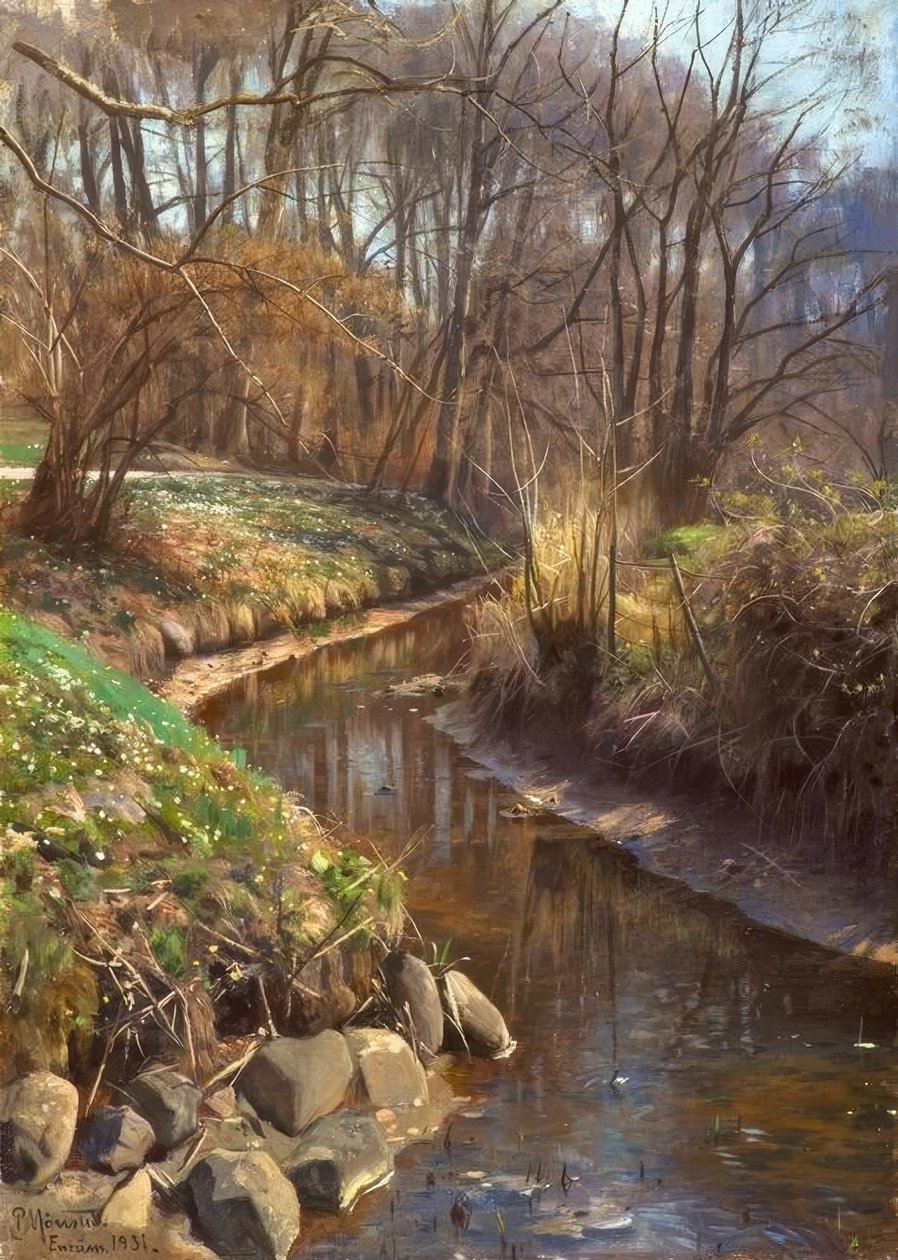 Primavera al ruscello del bosco da Peder Monsted