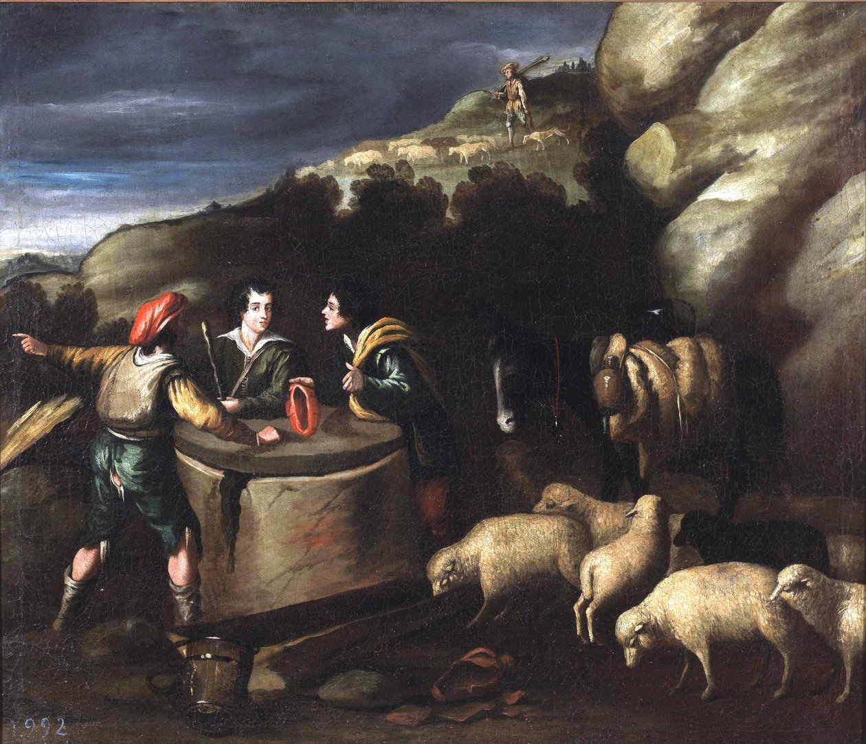 Spagnolo: Jacob en el pozo da Pedro Orrente