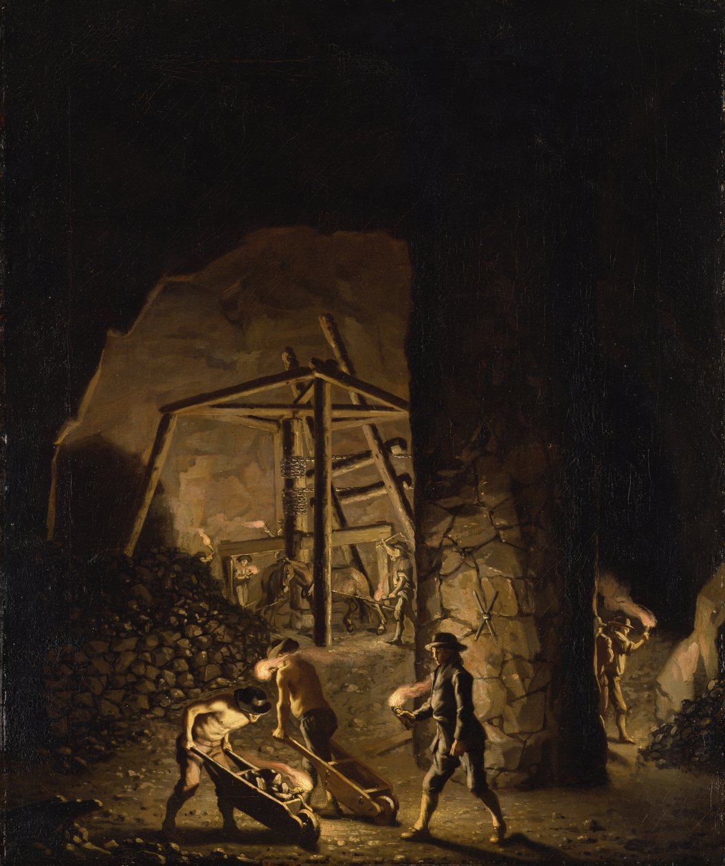 Galleria nella miniera di rame di Falun da Pehr Hilleström