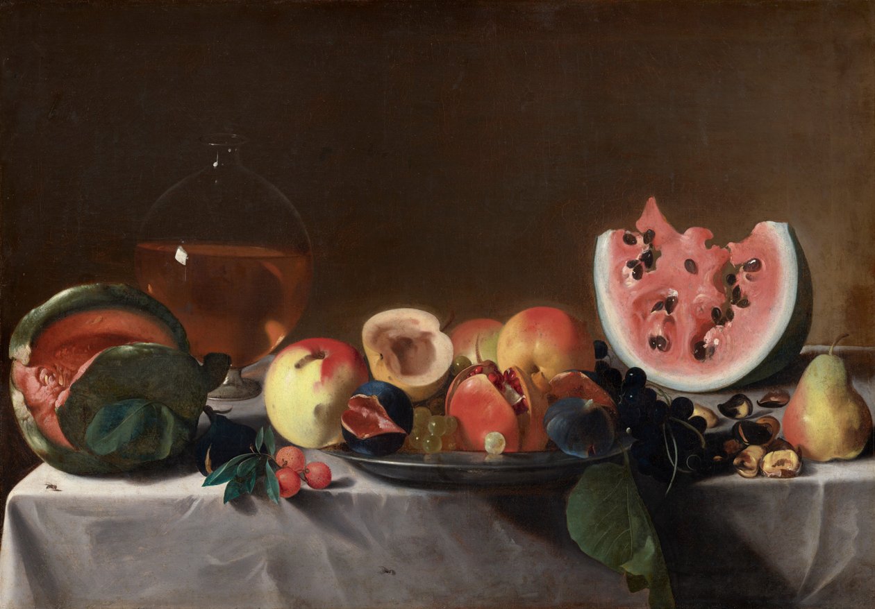 Natura morta con frutta e caraffa da Pensionante del Saraceni