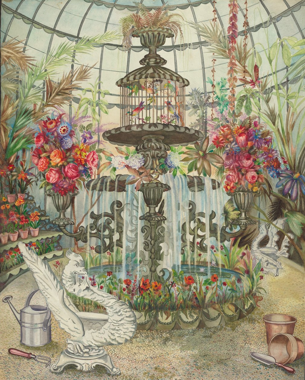 Fontana della serra, c. 1938 da Perkins Harnly