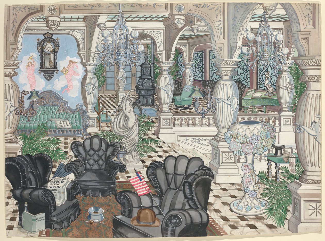Club degli uomini di Foyer, 1880-1910 da Perkins Harnly