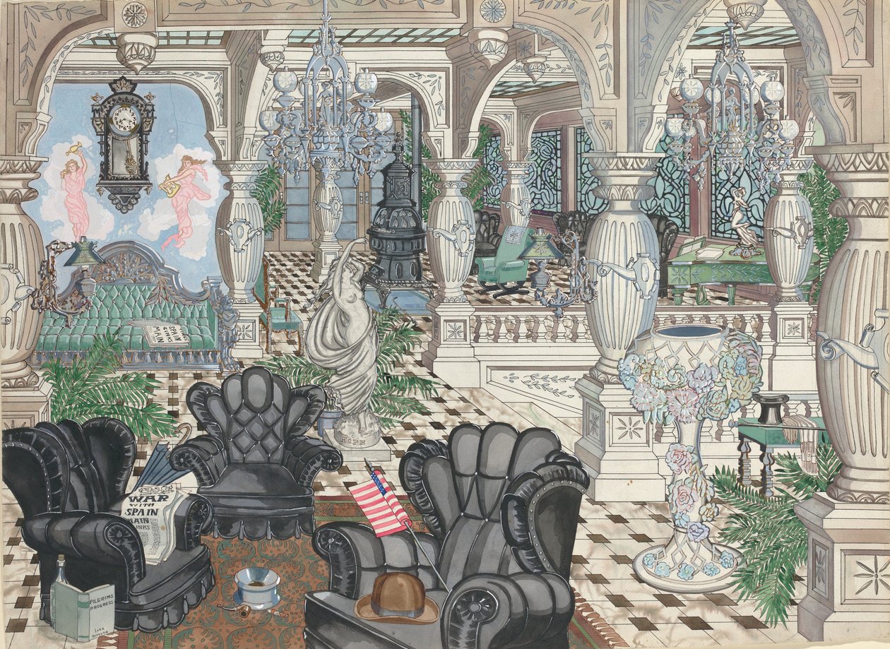 Club degli Uomini di Foyer, 1880-1910, c. 1946 da Perkins Harnly