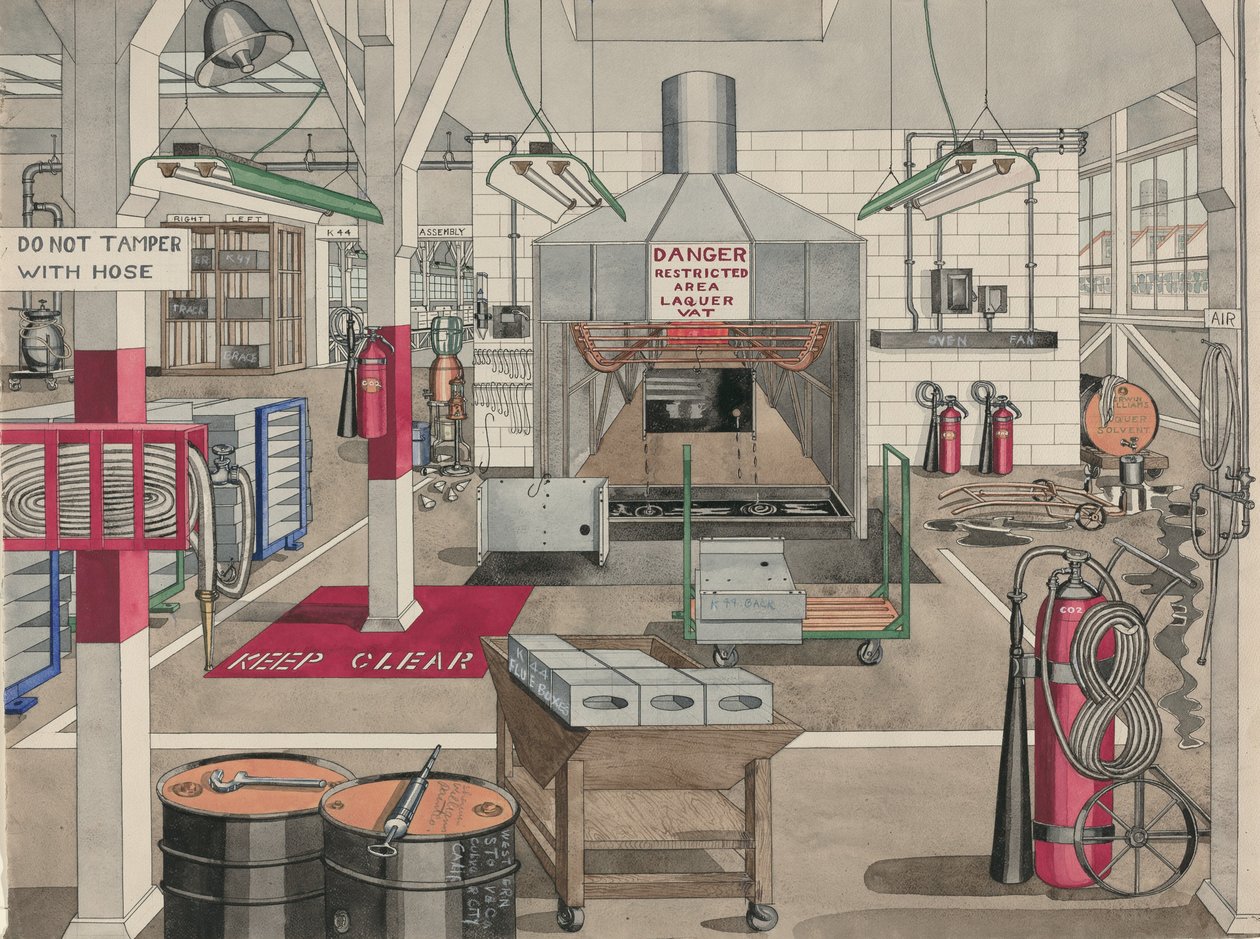 Vasca di Laccatura Giapponese, 1946 da Perkins Harnly