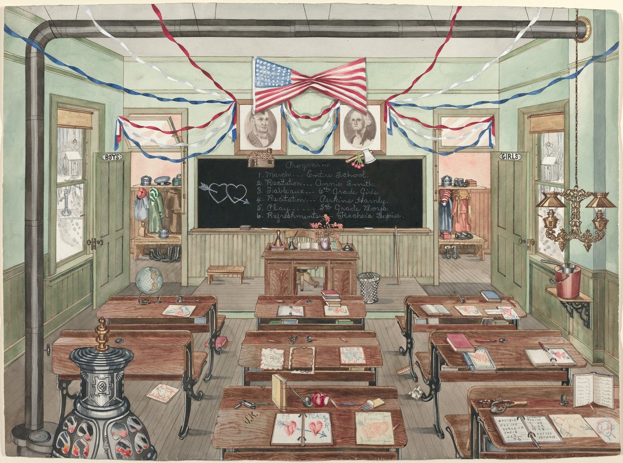 Aula scolastica rurale da Perkins Harnly