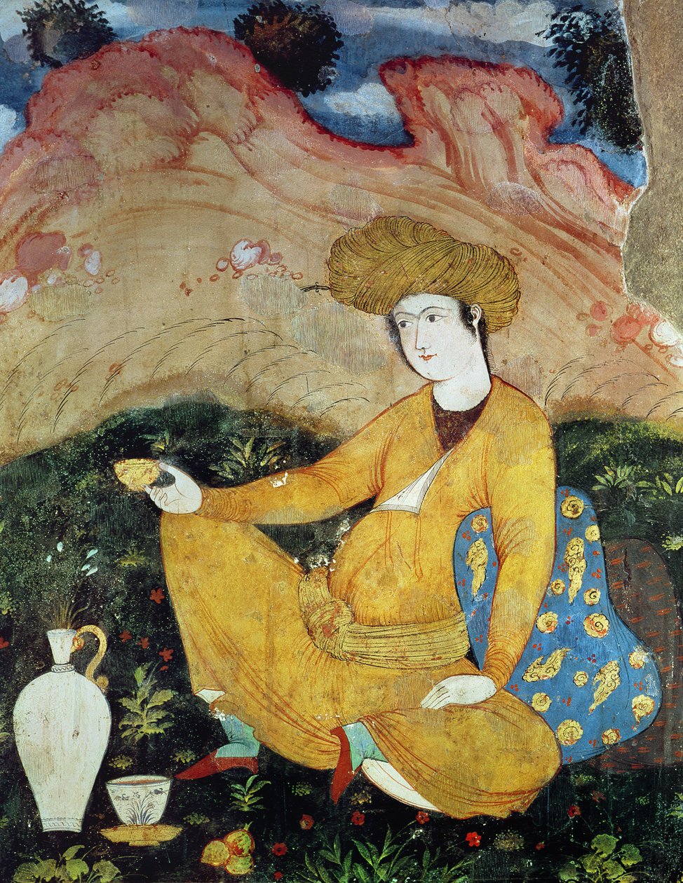 Cortigiano della corte di Shah Abbas I (1588-1629) da Persian School