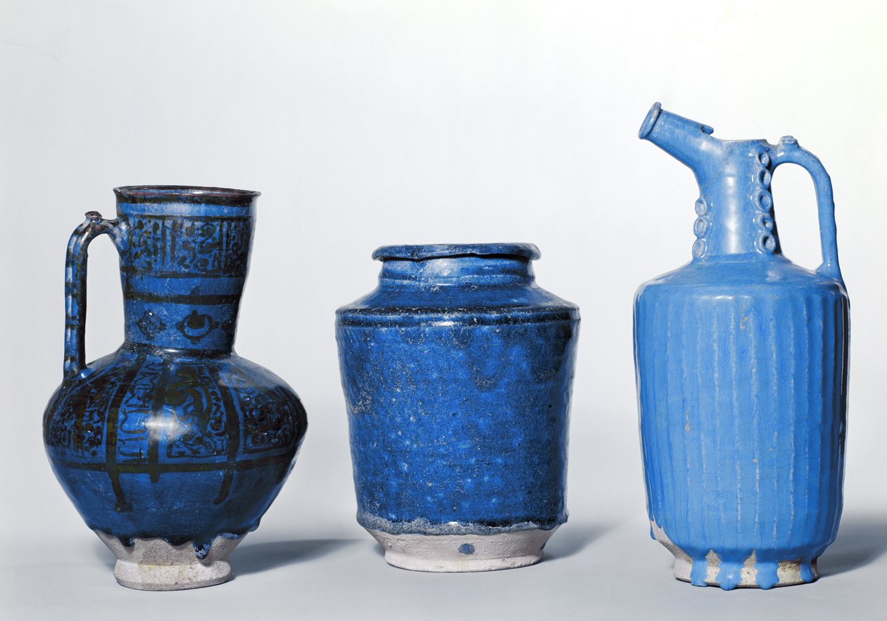 Brocche con smalti blu, Rayy (XII-XIII secolo) da Persian School