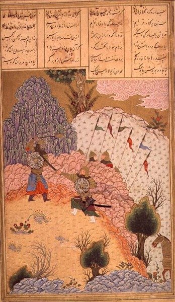 Soldati che combattono da Persian School