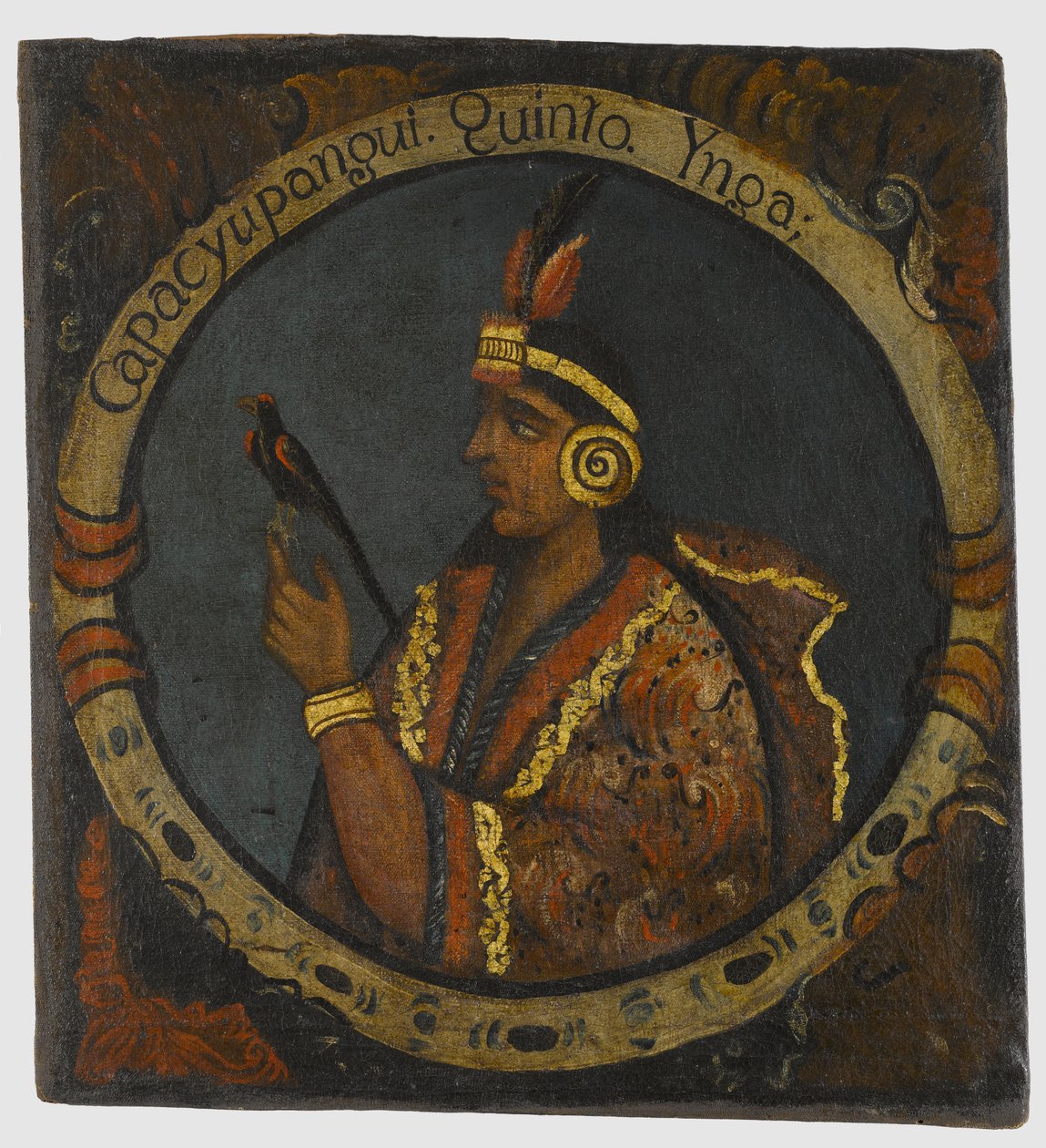 Capac Yupanqui, quinto re Inca, metà XVIII secolo da Peruvian School