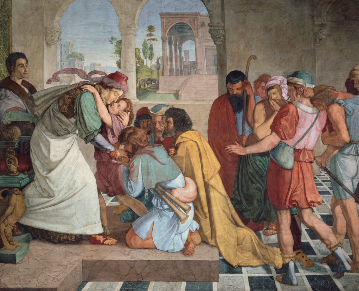 Giuseppe si fa riconoscere dai suoi fratelli da Peter von Cornelius