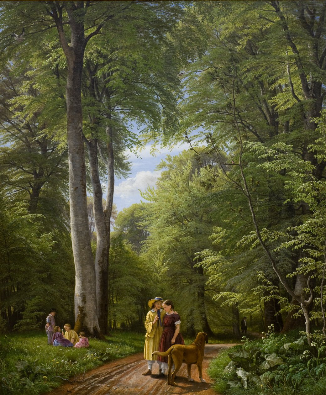 Un bosco di faggi a maggio vicino a Iselingen Manor, Zealand, 1857 da Peter Christian Skovgaard