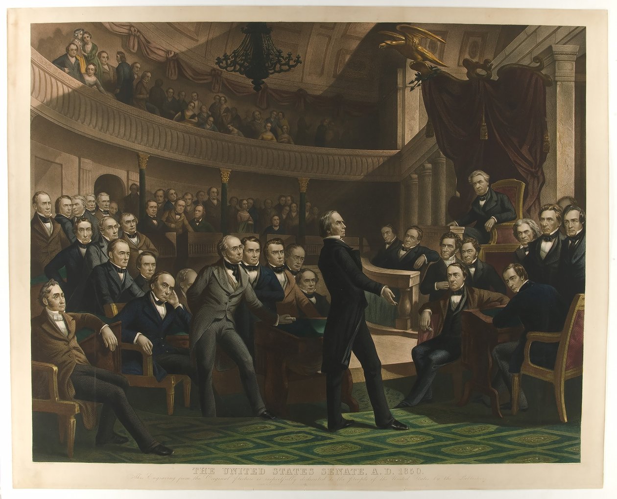 Il Senato degli Stati Uniti, a.d. 1850, pub. c.1855 da Peter Frederick Rothermel