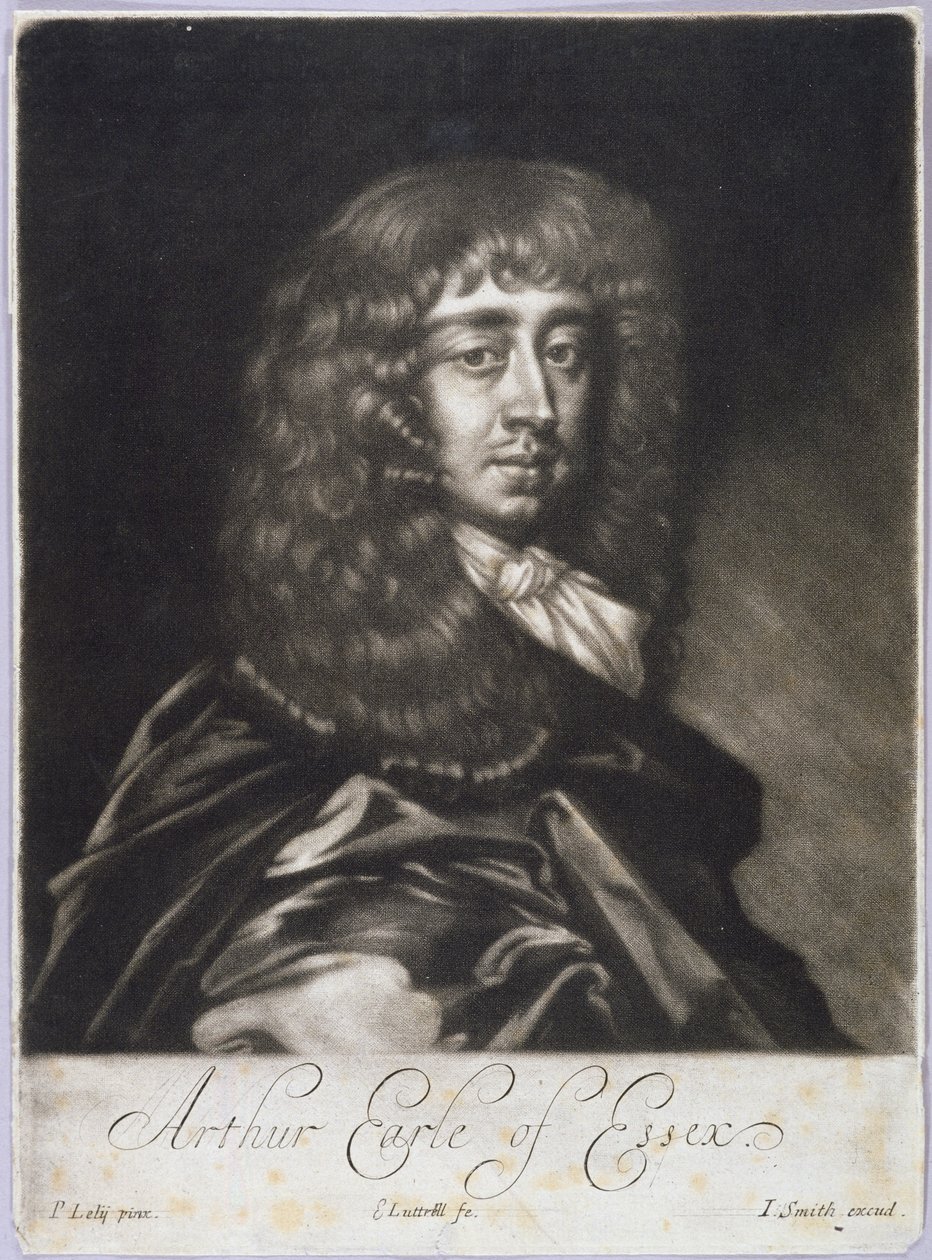 Arthur Capel, Conte di Essex, inciso da Edward Luttrell e John Smith (mezzotinto) da Peter Lely