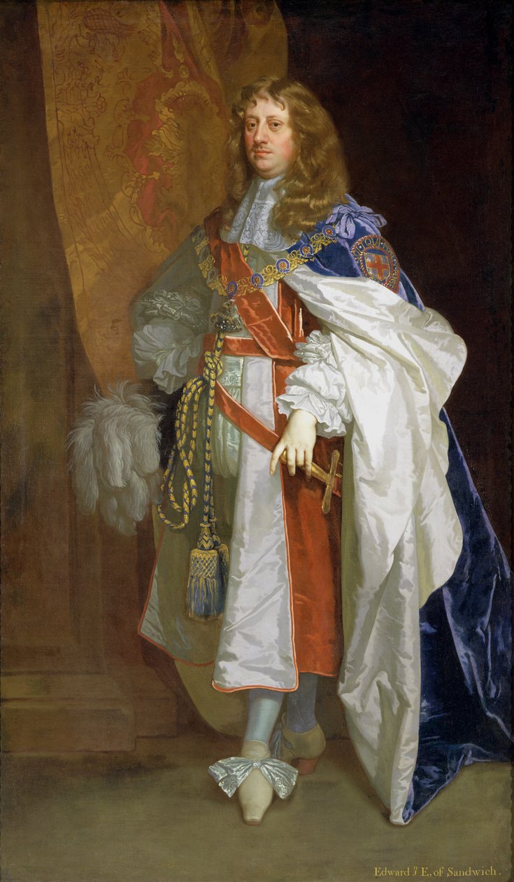 Edward Montagu, 1° Conte di Sandwich, c.1660-65 da Peter Lely