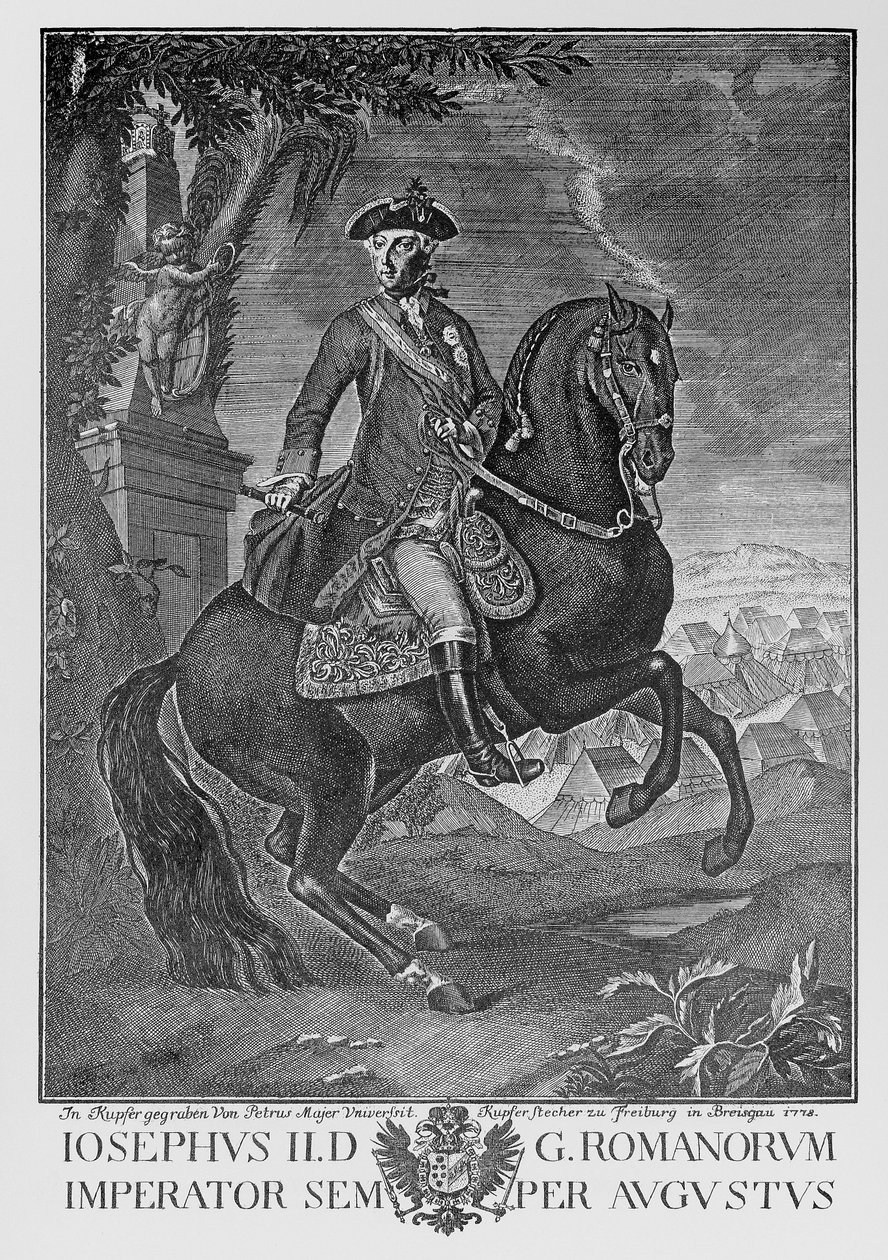 Imperatore Giuseppe II a cavallo da Peter Mayer