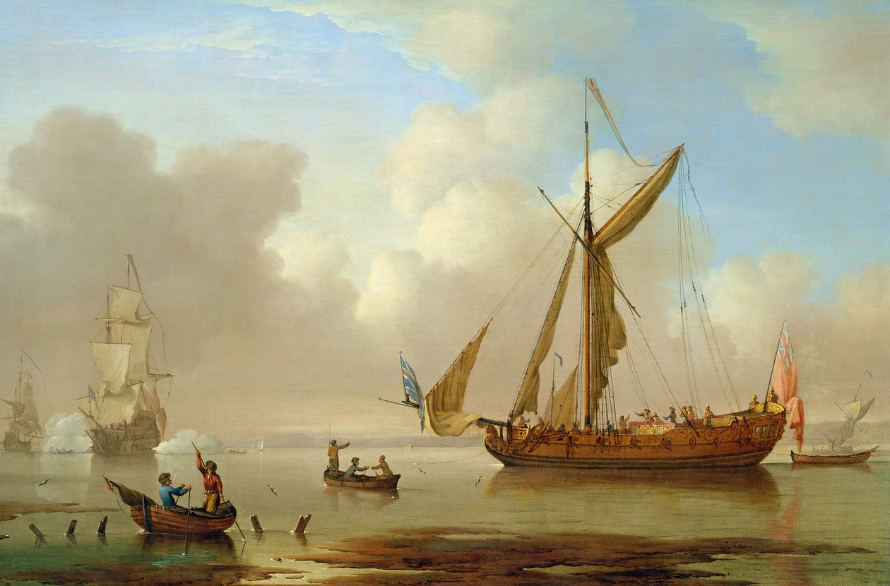 Yacht reale ancorato da Peter Monamy