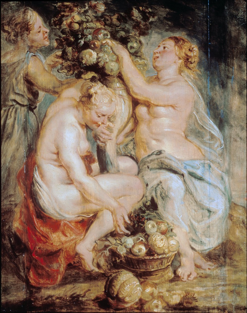 Cerere e due ninfe con una cornucopia da Peter Paul Rubens