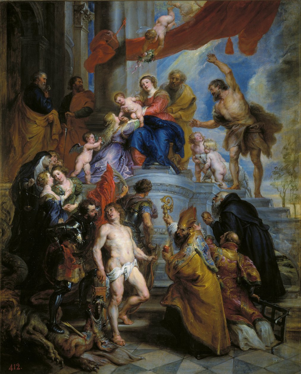 La Sacra Famiglia circondata da santi da Peter Paul Rubens