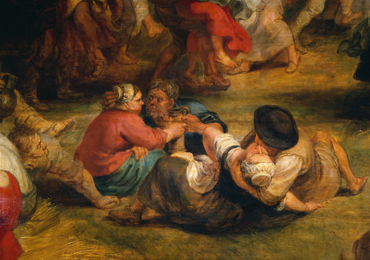 La Kermesse, (dettaglio) di contadini, c.1635-38 da Peter Paul Rubens