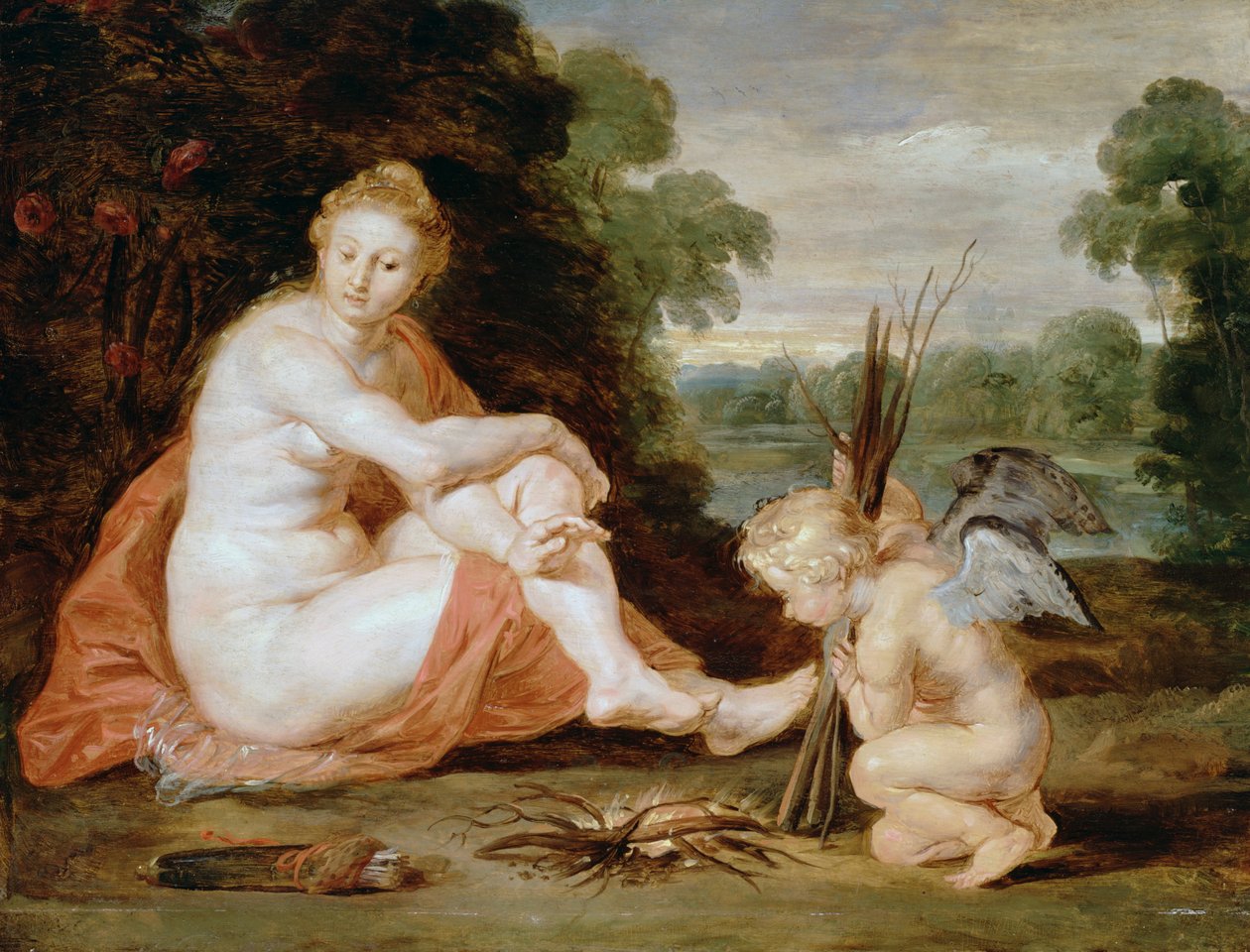 Venere e Cupido si scaldano da Peter Paul Rubens