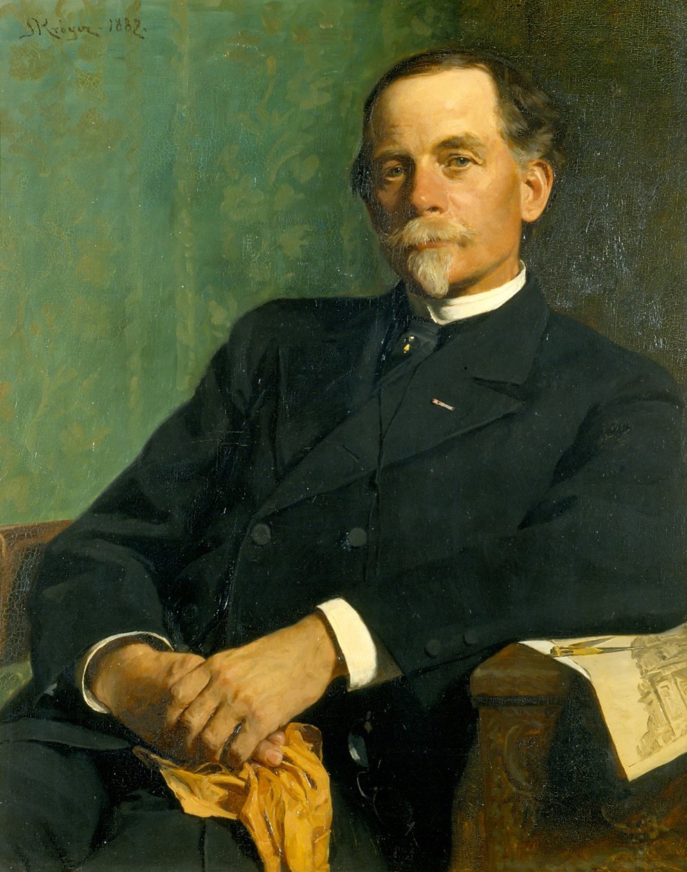 Architetto, Professore F. Meldahl seduto da Peder Severin Krøyer