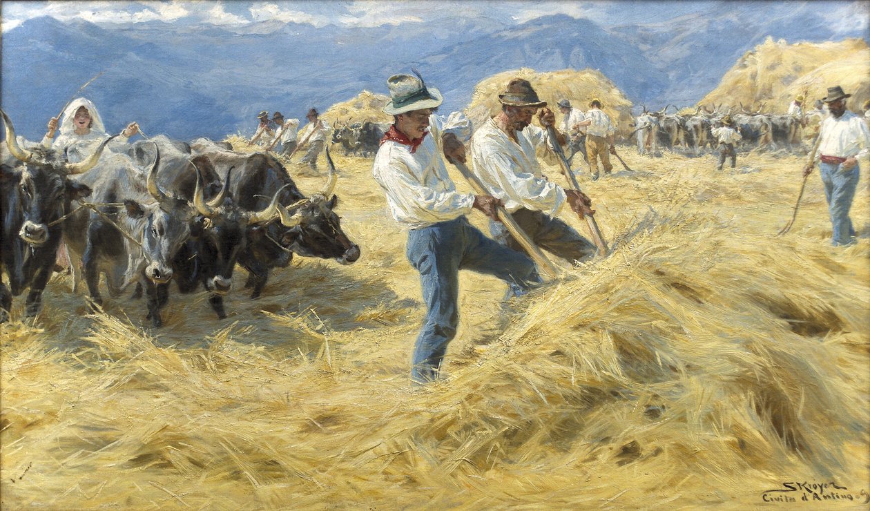 Trebbiare negli Abruzzi da Peder Severin Krøyer