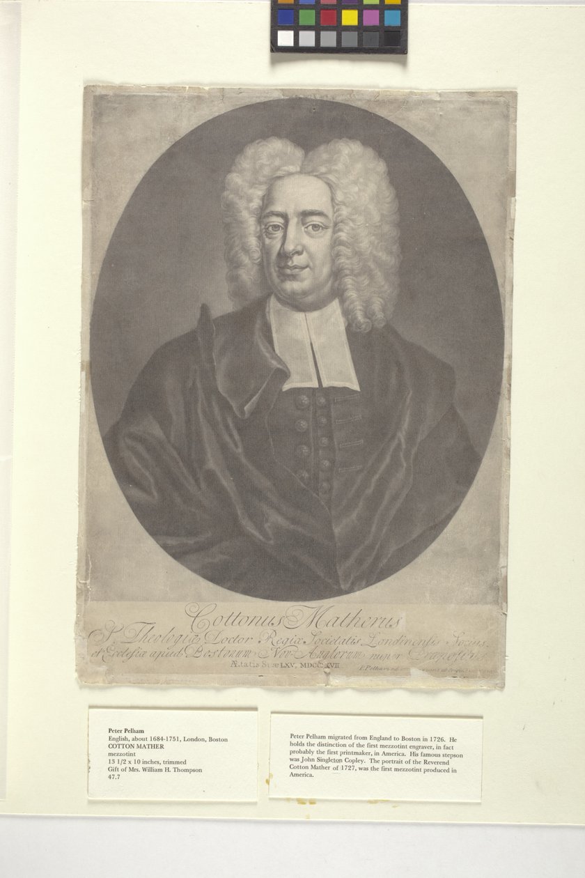 Cotton Mather da Peter (after) Pelham