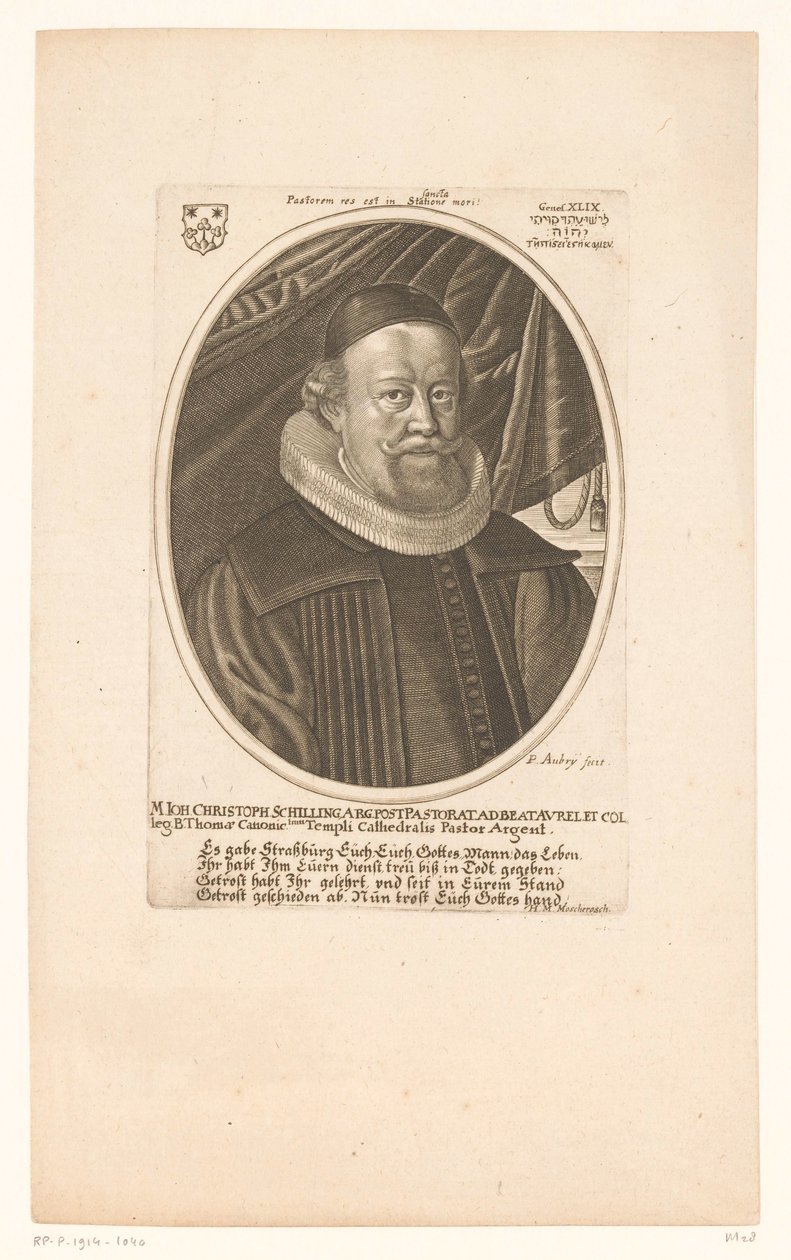 Ritratto di Johann Christoph Schilling da Peter Aubry (II)